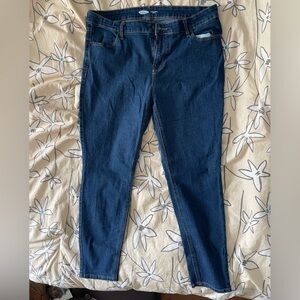 Old navy blue jeans size 14 short super skinny midrise